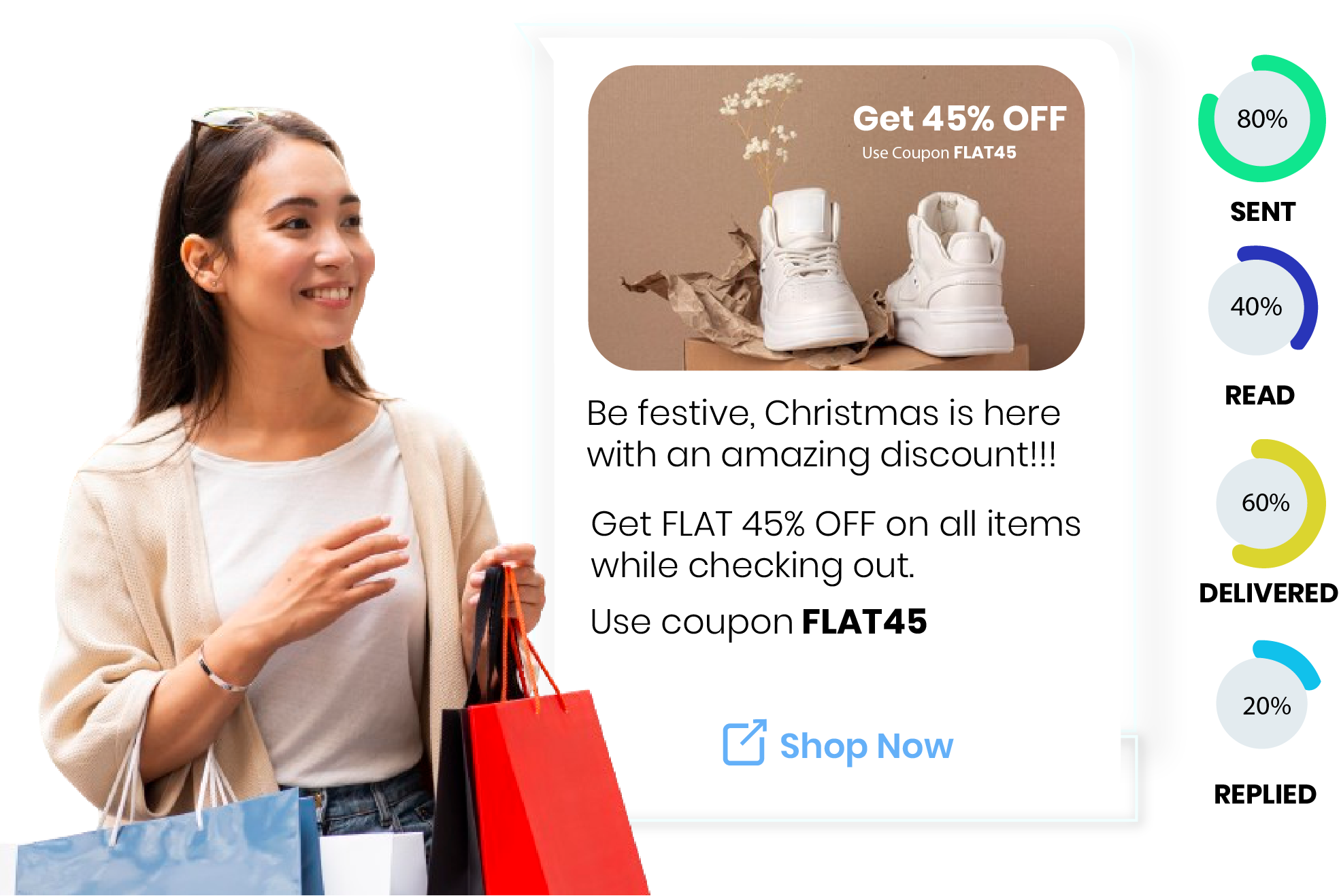 HillTeck WhatsApp automation dashboard for marketing agencies showing multi-client campaign management